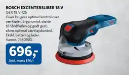 Davidsen Bosch excentersliber 18 v gex 18 v-125 tilbud