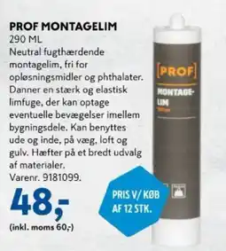 Davidsen Prof montagelim tilbud