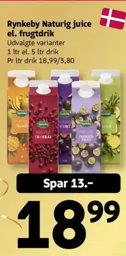 Løvbjerg Rynkeby Naturig juice el. frugtdrik tilbud