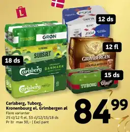 Løvbjerg Carlsberg, Tuborg, Kronenbourg el. Grimbergen øl tilbud