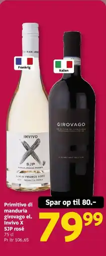 Løvbjerg Primitivo di manduria girovago el. Invivo X SJP rosé tilbud