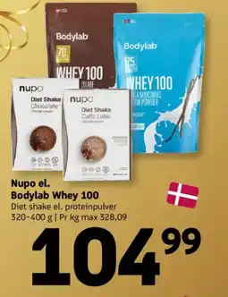 Løvbjerg Nupo el. Bodylab Whey 100 tilbud