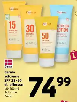Løvbjerg Derma solcreme SPF 15-50 el. aftersun tilbud