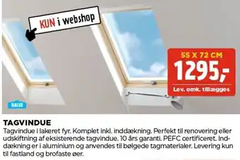 jem & fix Balio Tagvindue I Lakeret Fyr.Komplet Inkl.Inddækning.55x72 Cm tilbud