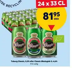 BorderShop Tuborg Classic, 0,0% eller Classic Økologisk 0.-4,6% tilbud