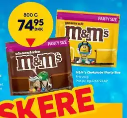 BorderShop M&M´s Chokolade i Party Size tilbud