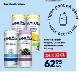 BorderShop Ramlösa Solbær, Original, Citrus, eller Hyldeblomst-Lime tilbud
