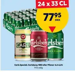 BorderShop Carls Special, Carlsberg 1883 eller Pilsner 4,4-4,6% tilbud