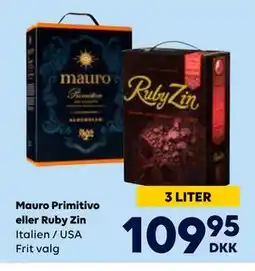 BorderShop Mauro Primitivo eller Ruby Zin tilbud