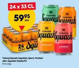BorderShop Tuborg Squash Appelsin, Sport, Fersken eller Appelsin Sukkerfri tilbud