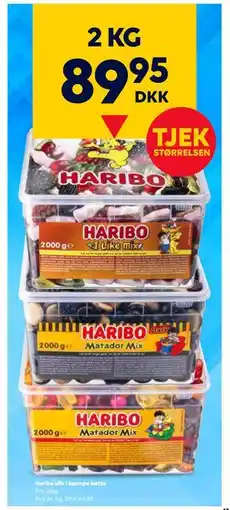 BorderShop Haribo slik i kæmpe bøtte tilbud