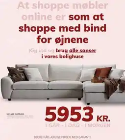Daells Bolighus SOFA MED CHAISELONG tilbud