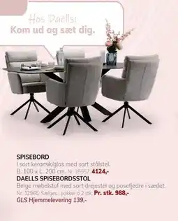 Daells Bolighus SPISEBORD tilbud
