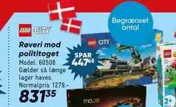 Bilka LEGO CITY Røveri mod polititoget tilbud