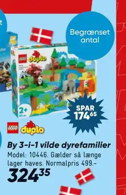Bilka LEGO duplo By 3-i-1 vilde dyrefamilier tilbud