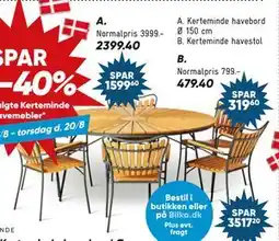 Bilka Kerteminde havestol tilbud