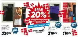 Bilka SPAR 20% på alt Bjørn Borg, Boss og Puma undertøj til herrer tilbud