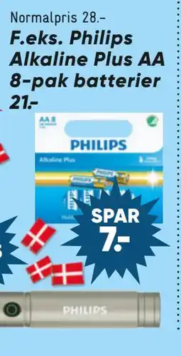 Bilka Philips Alkaline Plus AA 8-pak batterier tilbud