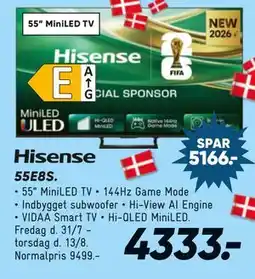 Bilka Hisense 55E8S tilbud