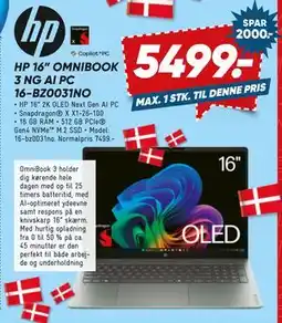 Bilka HP 16” OMNIBOOK 3 NG AI PC 16-BZ0031NO tilbud
