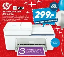 Bilka HP DeskJet 4222e AIO printer tilbud