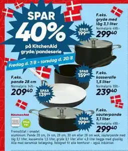 Bilka Spar 40% på KitchenAid gryde/pandeserie tilbud