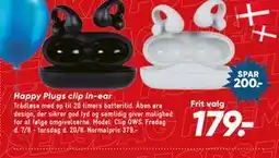Bilka Happy Plugs clip in-ear tilbud
