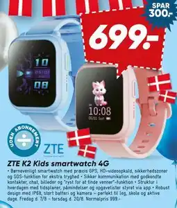 Bilka ZTE K2 Kids smartwatch 4G tilbud