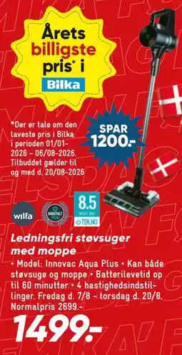 Bilka Ledningsfri støvsuger med moppe tilbud