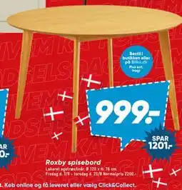 Bilka Roxby spisebord tilbud