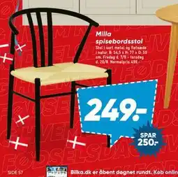 Bilka Milla spisebordsstol tilbud