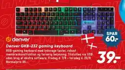 Bilka Denver GKB-232 gaming keyboard tilbud