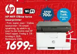 Bilka HP MFP 178nw farve laserprinter tilbud