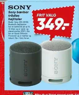 Bilka Sony bærbar trådløs højttaler tilbud
