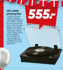 Bilka VPL-230B pladespiller tilbud