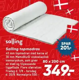 Bilka Salling topmadras tilbud