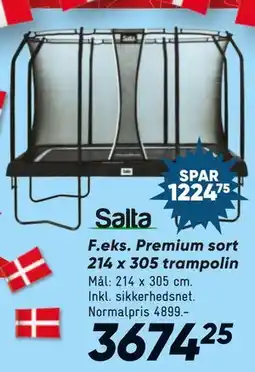 Bilka Salta Premium sort 214 x 305 trampolin tilbud