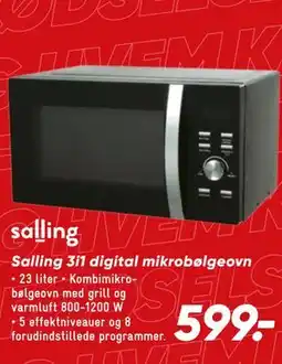 Bilka Salling 3i1 digital mikrobølgeovn tilbud