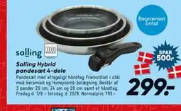 Bilka Salling Hybrid pandesæt 4-dele tilbud