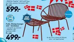 Bilka Åvang lounge-stol - bordeaux tilbud