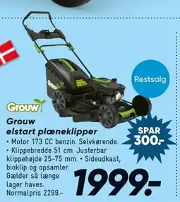 Bilka Grouw elstart plæneklipper tilbud