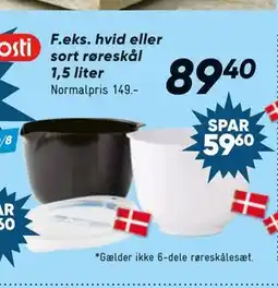 Bilka hvid eller sort røreskål tilbud