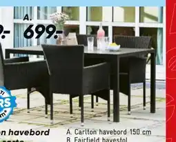 Bilka Carlton havebord 150 cm tilbud