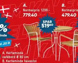 Bilka Kerteminde cafébord Ø 80 cm tilbud