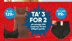 Bilka TA' 3 FOR 2 på udvalgt VRS undertøj. Få den billigste gratis tilbud