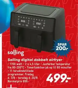 Bilka Salling digital dobbelt airfryer tilbud
