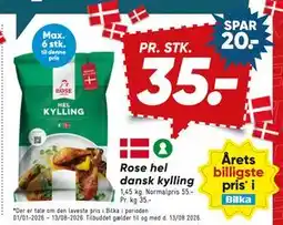 Bilka Rose hel dansk kylling tilbud