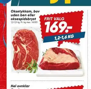 Bilka Oksetykkam, bov uden ben eller oksespidsbryst tilbud