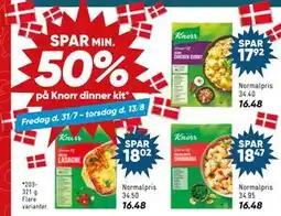 Bilka på Knorr dinner kit tilbud