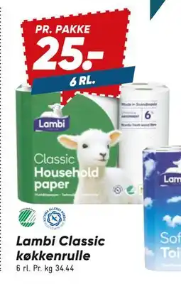 Bilka Lambi Classic køkkenrulle tilbud